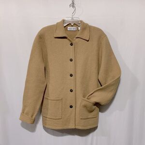 BAXTER & Wells Wool Button front jacket/blazer patch pockets women’s size medium